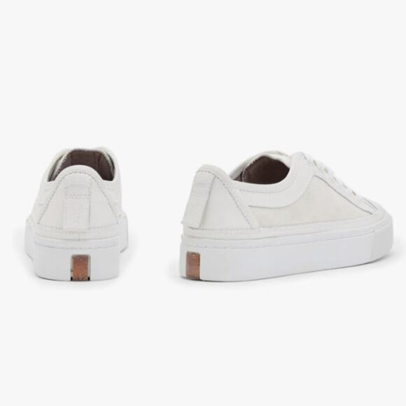 All Saints Milla Leather Chunky Sole Sneakers in White - Picture 4 of 8